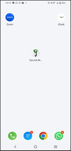 Mobile Device with CyLock App - CyLock